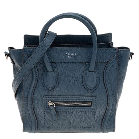 celine nano blue|Nano luggage handtas leer Celine blauw in Leer .